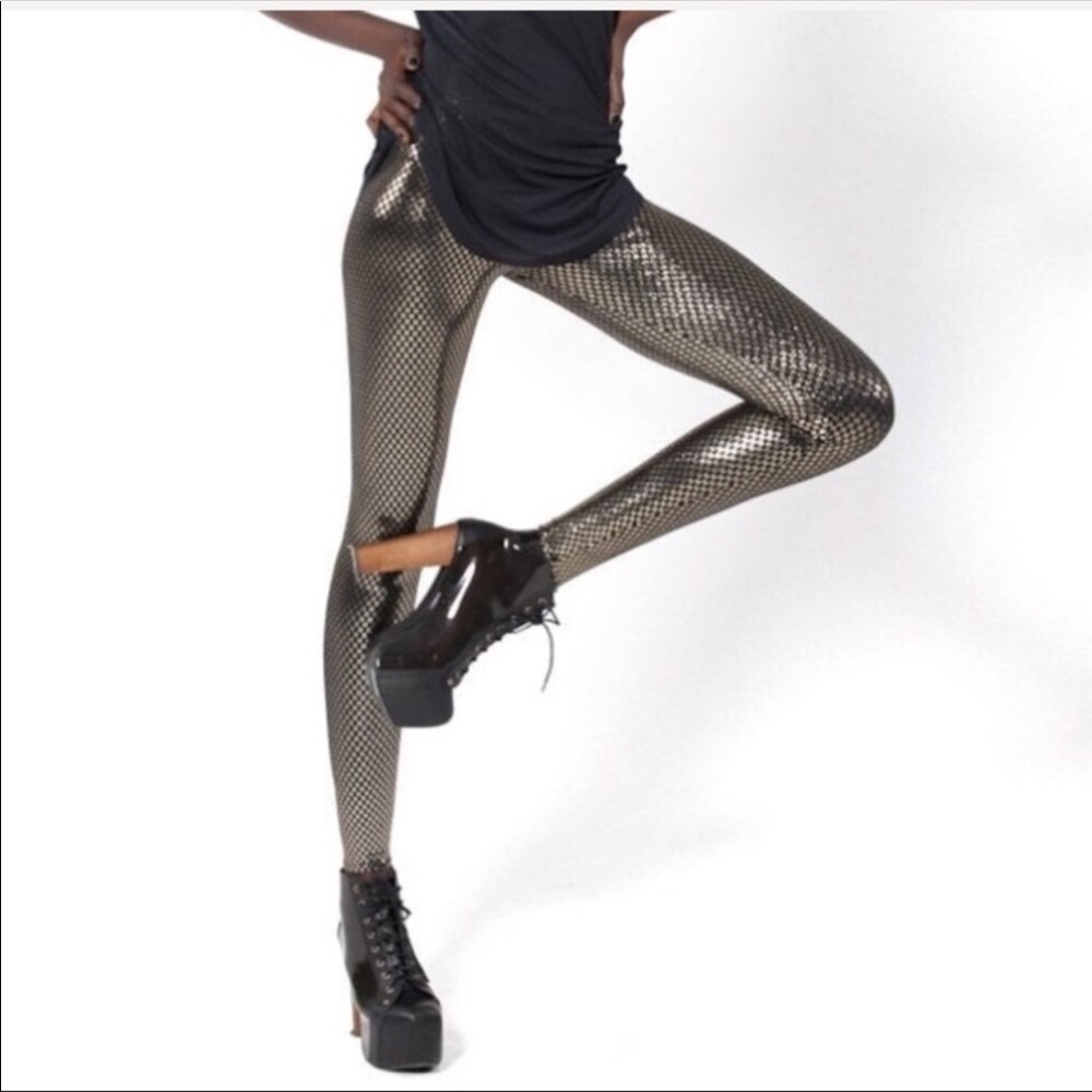 BlackMilk One Billion Tiny Gold Squares Legging S